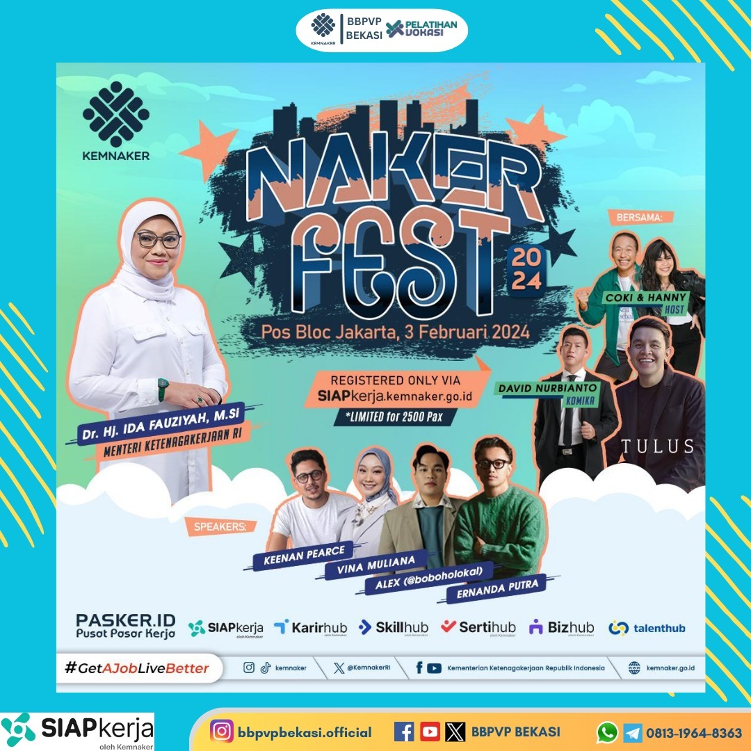 Ayo Kunjungi dan Meriahkan Acara NAKER FEST 2024