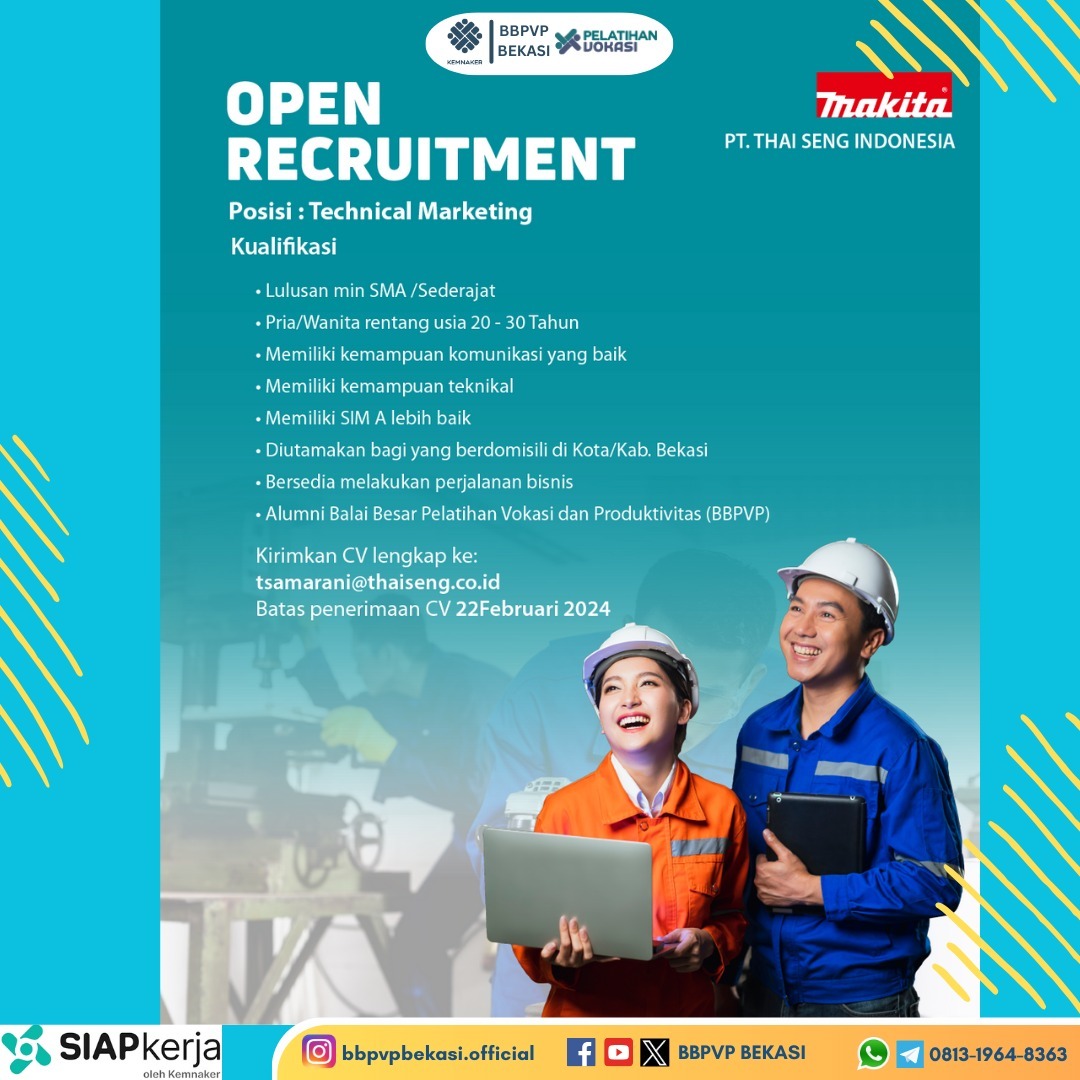 PT Thai Seng Membuka Lowongan Kerja